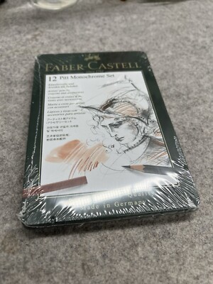 FABER-CASTELL PITT MONOCHROME Set klein 12-teiliges Etui
