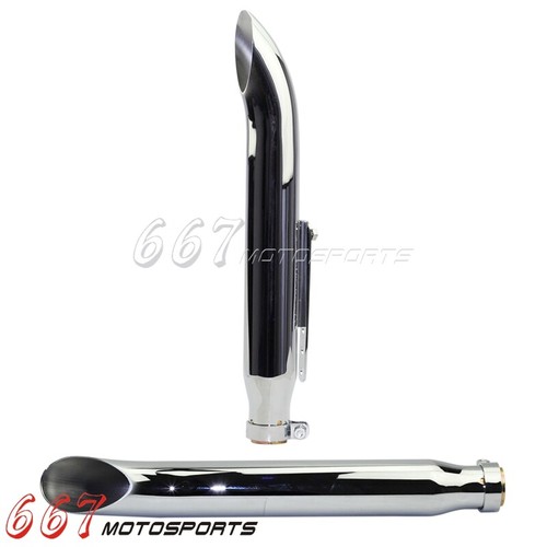 Universal Exhaust Muffller Pipes for Suzuki VL 125 800 1500 Intruder Cafe Racer - Picture 6 of 7