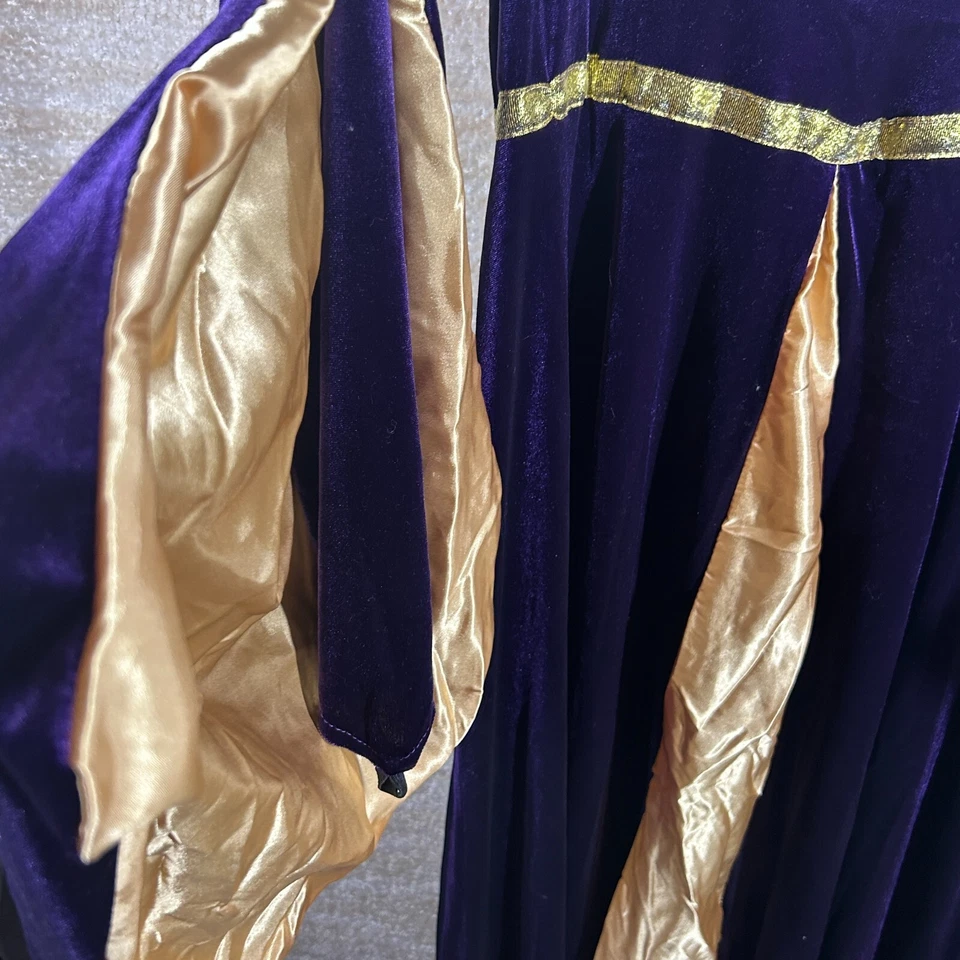 Vestido Artemisia Designs Mujer XL Púrpura Dorado Medieval Renacimiento Vestido Disfraz Foto 3 de 4