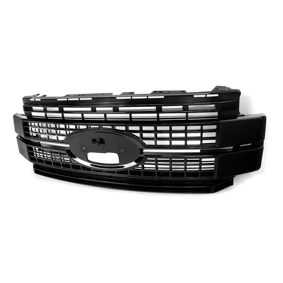 For 2017-2019 Ford F250 F350 F450 Super Duty Platinum Front Grille Agate Black - Изображение 2 из 4