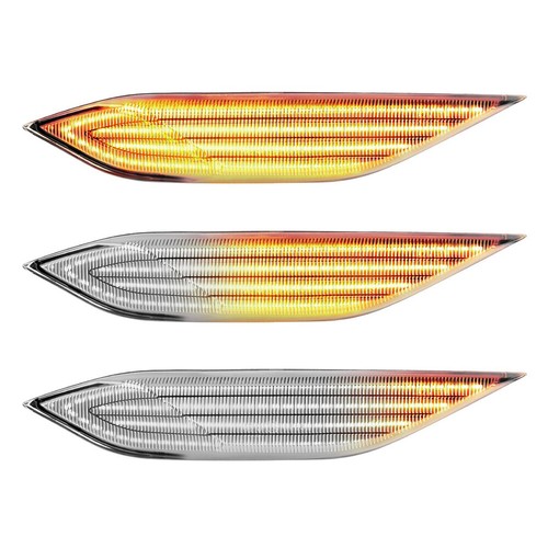 Sequential Clear LED Amber Side Marker Lights For 958 2011-2014 Porsche Cayenne - Picture 2 of 11