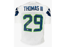 Earl Thomas Signed Seattle White Football Jersey Beckett