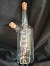 Hand-blown Glass  oil and vinegar cruet With Cork Stoppers