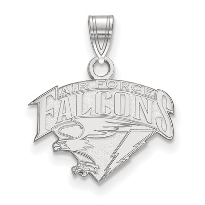 10k Weißgold LogoArt United States Air Force Academy Falcons kleiner Anhänger