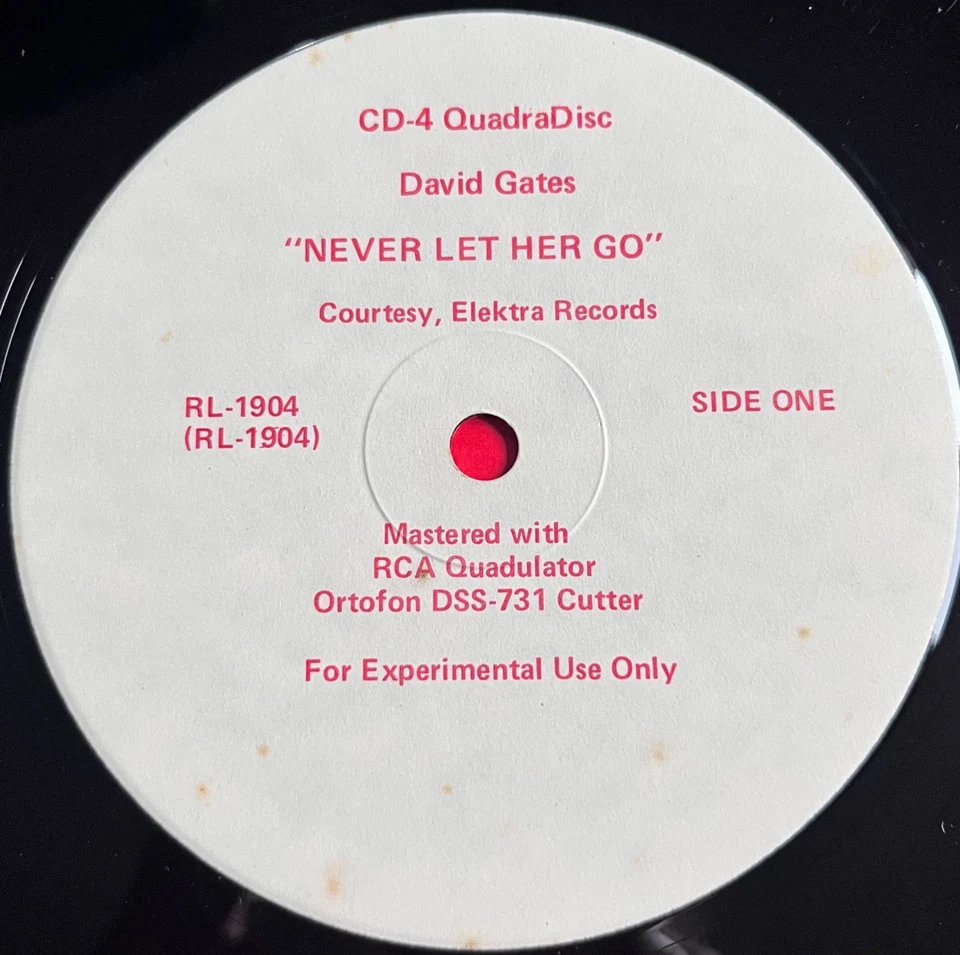 EXPERIMENTAL LP  ~ David Gates (of Bread) ~ CD 4 QuadraDisc - Image 2 of 4