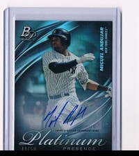 Miguel Andujar 2019 Bowman Platinum Presence Auto #PP-12 43/50