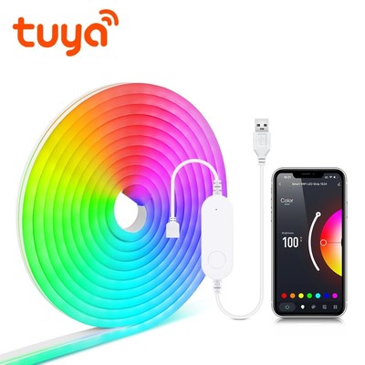 Zigbee 5V RGB LED Strip Lights Tuya Alexa Wifi USB Waterproof Neon LED Tape with