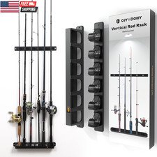 Wall Mount Fishing Rod Holders,Vertical Fishing Pole Storage Rack for Garage