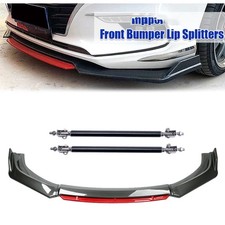 Carbon Fiber Front Bumper Lip Spoiler Splitter Strut Rods For 01-20 Honda Civic