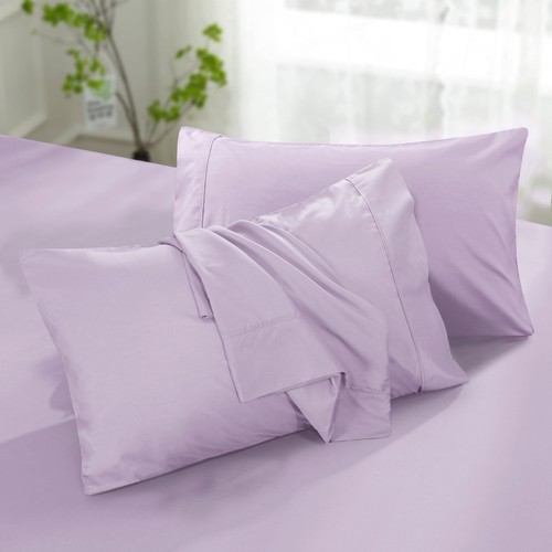 Confezione 4 Federe Microfibra Ultra Morbide Copricuscino King Queen Biancheria da Letto - Foto 138 di 169