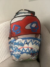 Sprayground Painting Smurfs DLXR Backpack Limited Edition