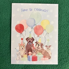 Leanin’ Tree Birthday Greeting Note Card “Time To Celebrate…”