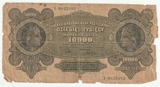 10000 Marek Polskich 1922 Polen.