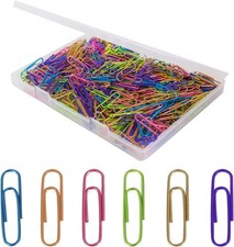 Paper Clips, Medium Paper Clips, 480 Pcs Colored Paperclips 1.3 inch for Office