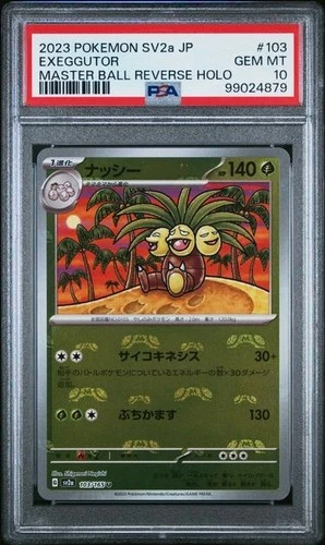PSA 10 Exeggutor 103/165 SV 151 Japanese Master Ball Reverse Holo