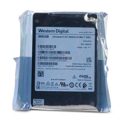 WD SN640 960GB WUS4BB096D7P3E4 0TS1849 PCIe Gen 3.1 x4 4GB/s U.2 NVMe 2.5'' SSD