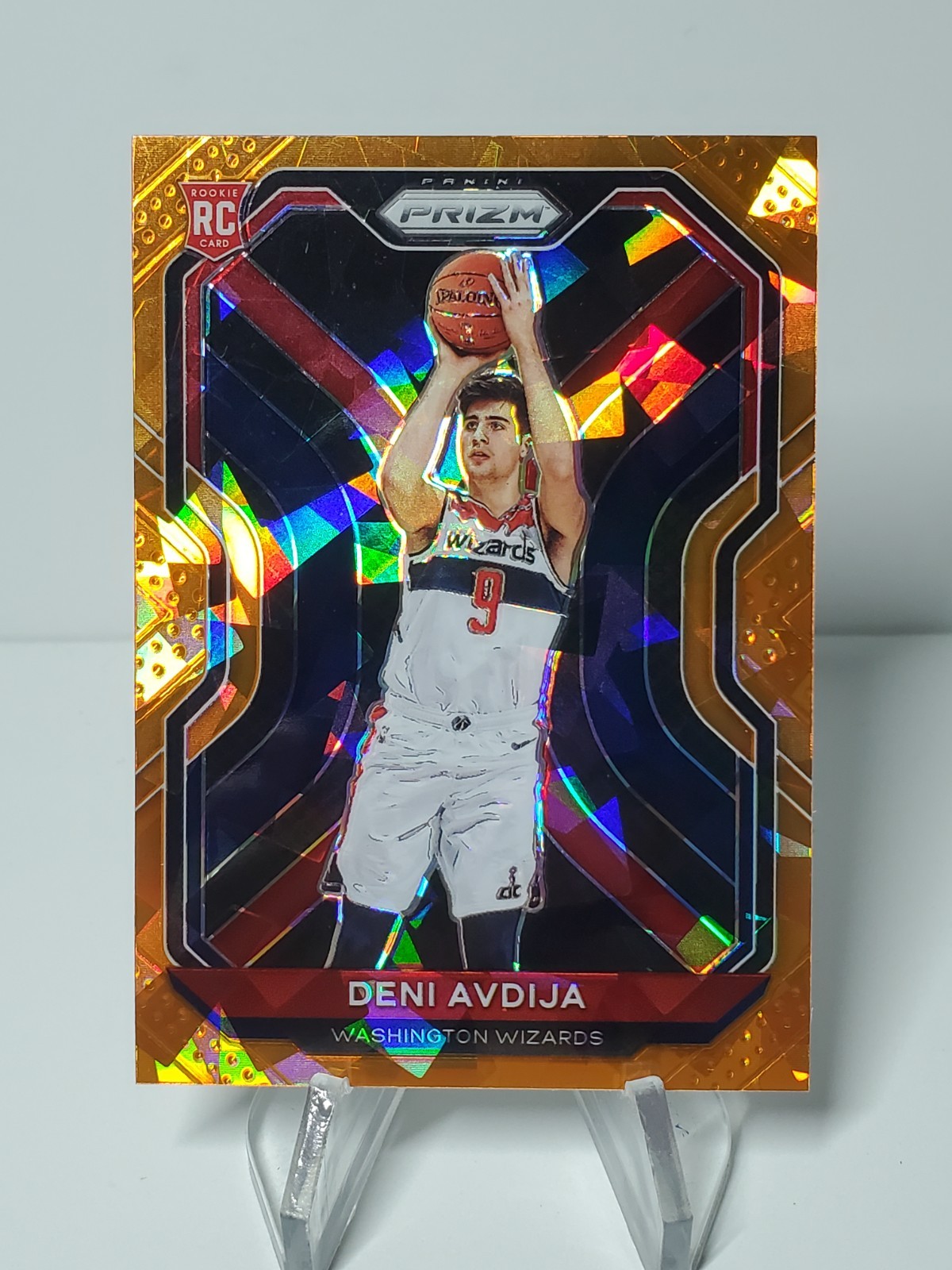 🔥2020-21 Panini Prizm "DENI AVDIJA" ORANGE CRACKED ICE Rookie #290 WIZARDS!🔥v3
