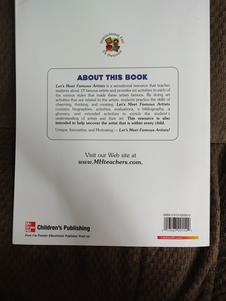 Let's Meet Famous Artists Be Harriet Kinghorn Jacqueline Badman & Lisa ...