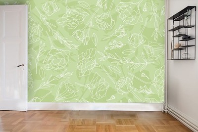 3D Hand-drawn Rose Pattern Wall Murals Wallpaper Murals Wall Sticker