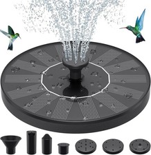 Solar Power Bird Bath Fountain Pump Upgrade 1.4W Solar Fountain with 4 Nozzle