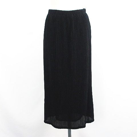 Agasa Renaun Black Glitter Pleated Long Skirt Womens Size 13