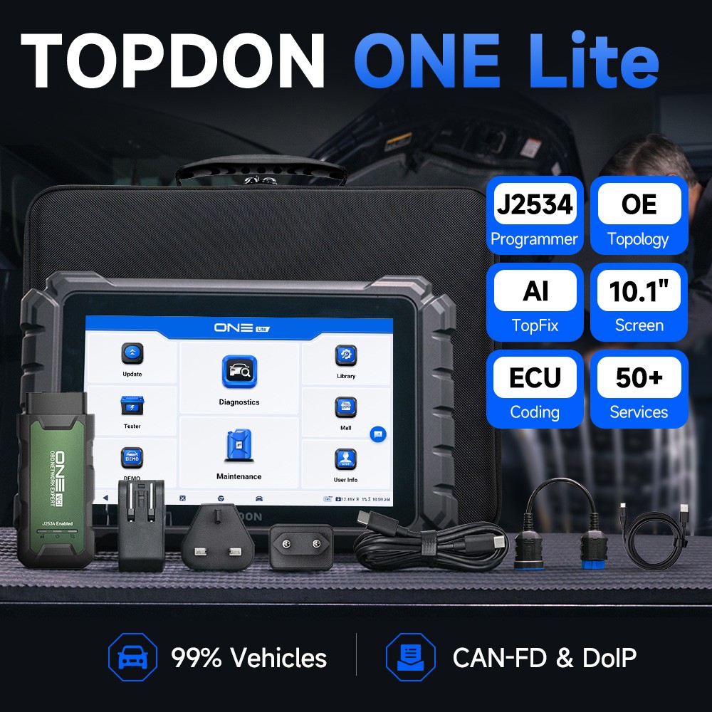 TOPDON ONE LITE Online Coding J2534 Program Full System OBD2 Diagnostic Scanner-image
