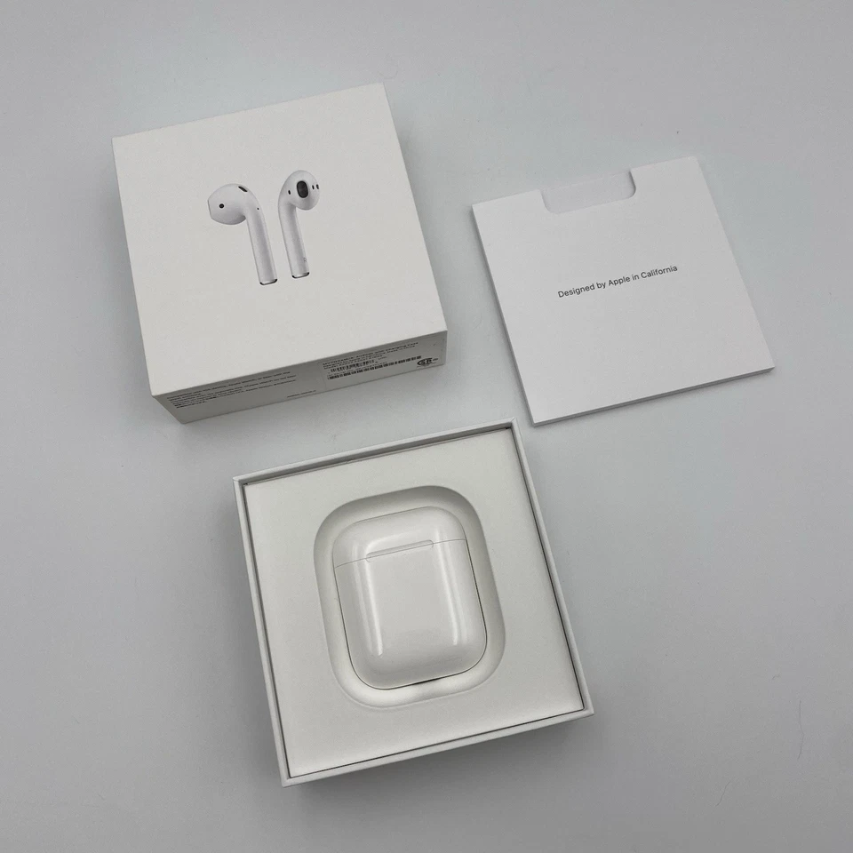 Apple AirPods con estuche de carga (2da generación) MV7N2AM/A caja original abierta Foto 3 de 4