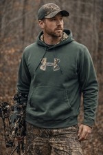 Under Armour Hoodie Realtree Camo Logo Men  s Small Loose Fit Hunting Outdoor