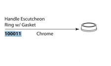 Moen 100011 Handle Escutcheon Ring w/ Gasket for 7750 MONTICELLO in Chrome