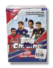 2022 Topps Chrome MLS Soccer Exclusive Sealed Blaster Box - 6 Pink X-Fractors