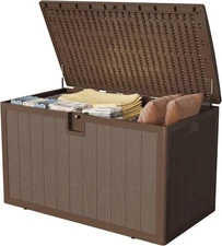 Lockable Storage Bin Waterproof Deck Box Chest Organizer Furniture 130 Gallon