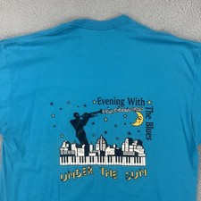 Vintage Jerzees 2X Blue T Shirt Made In USA Evening With The Blues Under The Sun