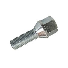 1x Radschraube M12x1,5 30mm Kegelbund 60° Silber für Skoda, Citigo, E-Citigo