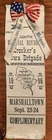 1896 Iowa Crocker’s Brigade GAR Civil War Ribbon Marshalltown Ia.