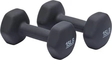 Neoprene Dumbbell Hand Weights for Exercise 15 pound, Dark Grey