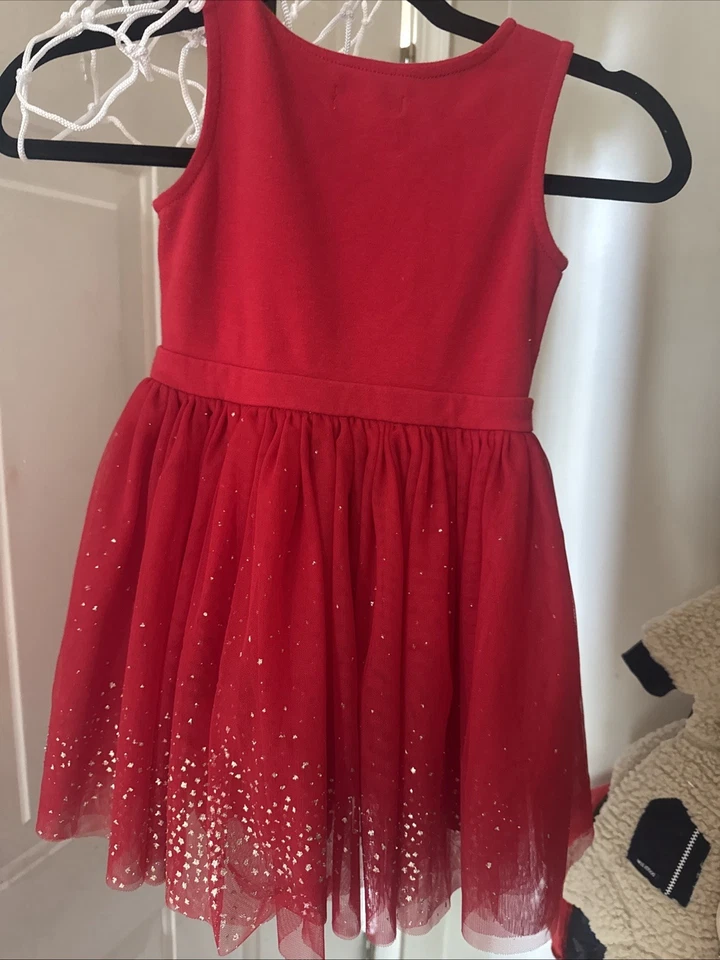 Epic Threads Girls Red  Tulle Party Dress Size 5 Holiday Christmas Sparkle - Image 4 of 4