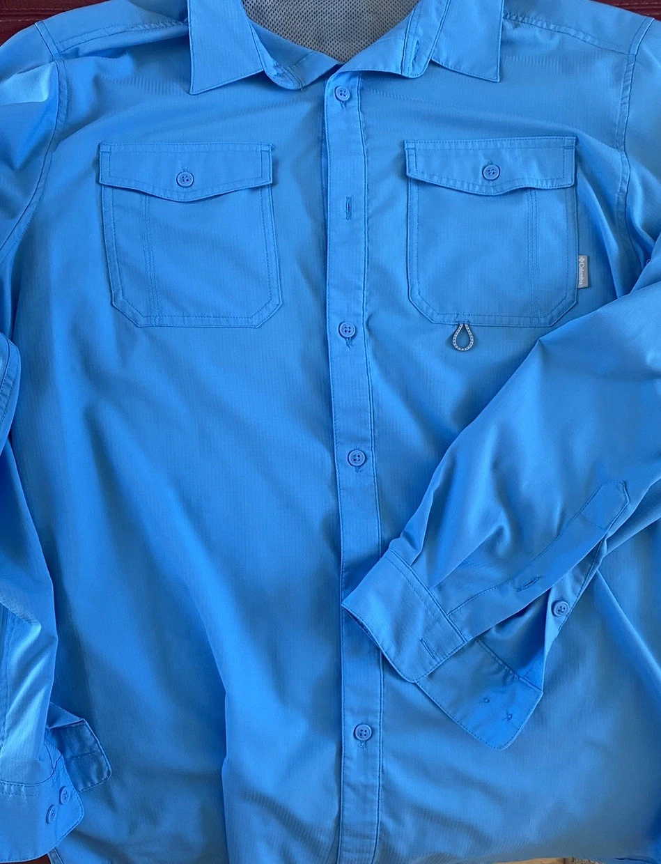 Columbia Mens SPF Sunscreen Casual Long Sleeve Shirt, XL