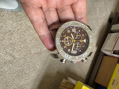 SWISS LEGEND COMMANDER 20067 STAINLESS STEEL CHRONOGRAPH WATCH NO