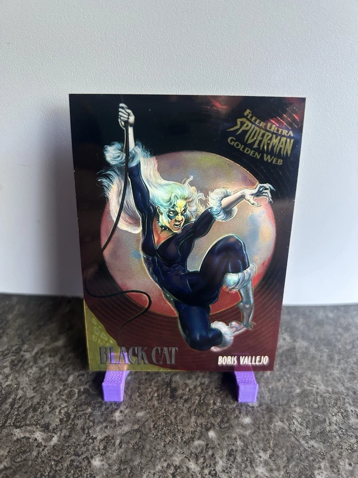 1995 MARVEL FLEER ULTRA SPIDER-MAN GOLDEN WEB 9 CARD FULL SET 1-9 - Image 3 of 4