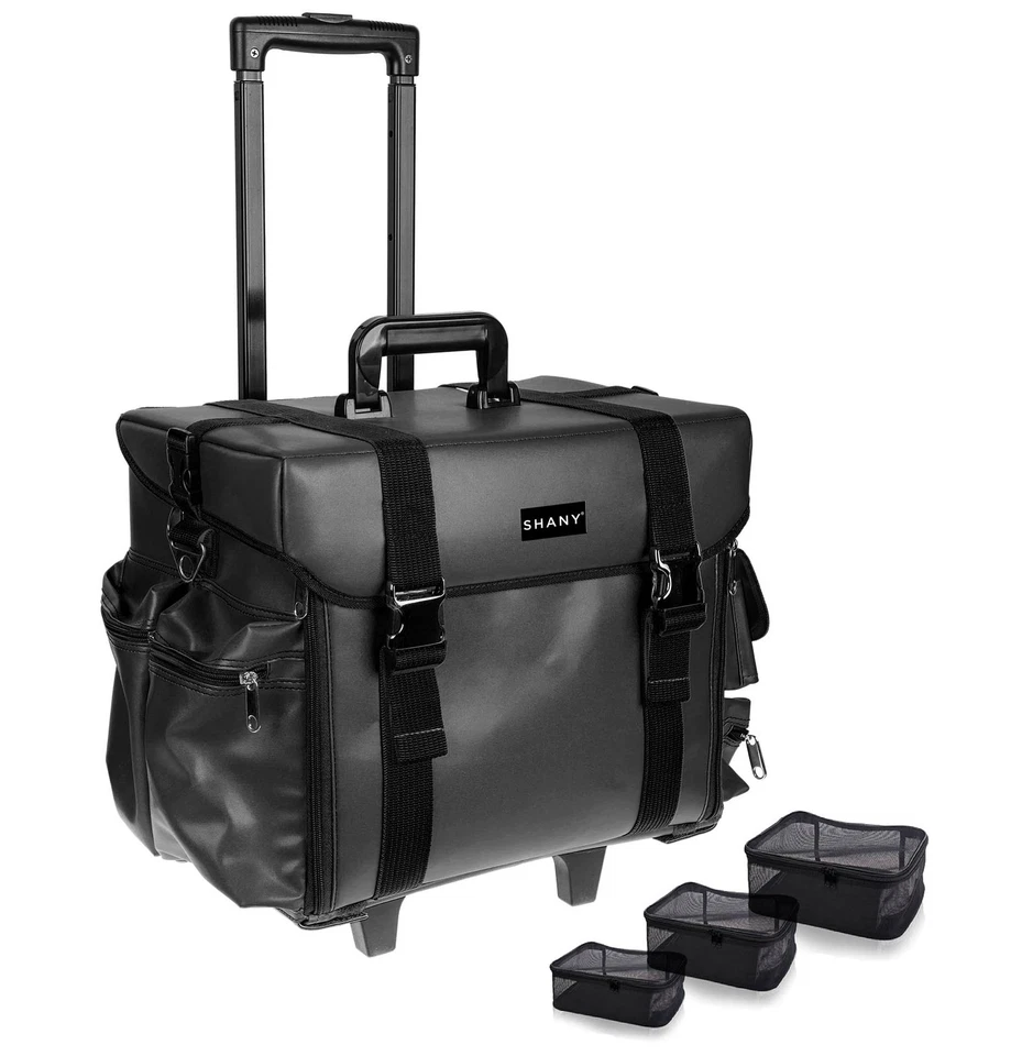 SHANY Makeup Artist Soft Rolling Trolley Cosmetic Case with Free Set of Mesh Bag - Image 2 of 2