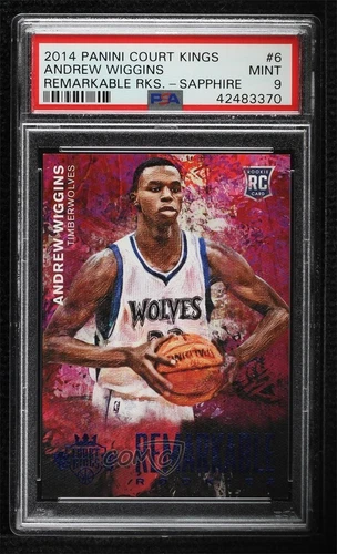 2014 Court Kings Remarkable Rookies Sapphire /499 Andrew Wiggins PSA 9 MINT RC