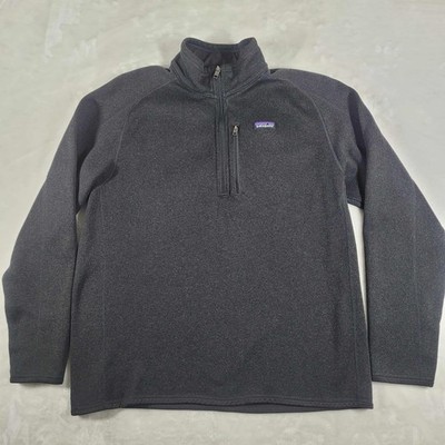 Patagonia Better Sweater Men's 2XL Black Fleece 1/4 Quarter Zip Jacket Outdoor