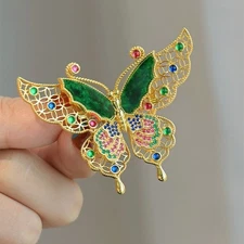 Chinese Style Butterfly Brooch Pendant Vintage Court Design For Women