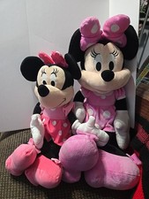 Lot Of 2 Minnie Mouse Plush. 26 Inch And 18 Inch