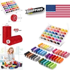 Durable Sewing Thread 400 Yard Spools 36 Colors Ideal for Hand and Machine