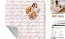 Baby Play Mat Non-Slip Baby Mat for Floor, Soft Thicker Playpen 50"x50" Pink