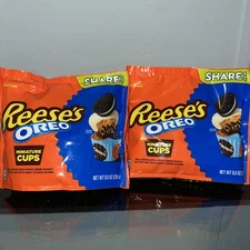 2x Reese’s Oreo Cookie Crumb Miniature Cups Share Pack 9.0 Oz New Fresh 06/2026