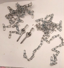 Pair 8ft Swing Playground Swingset Chain with lag screw pivot hooks new oldstock