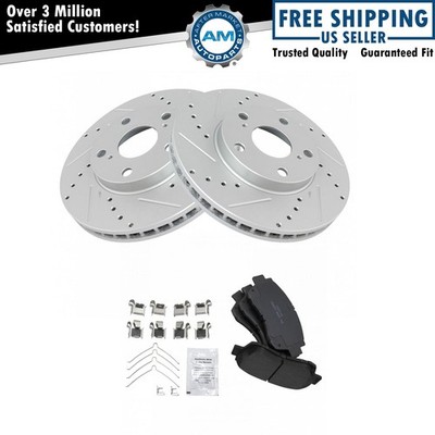 Performance Brake Rotor Drilled Slotted & Posi Ceramic Pad Front Kit