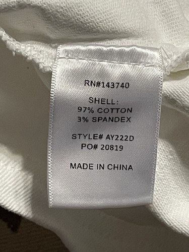 Abito casa giacinto donna S bianco manica a sbuffo colletto mini zip tasche T37 - Foto 8 di 8